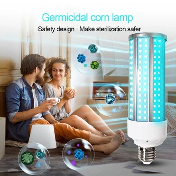 

HOT 60W UV Ozone Germicidal Light UVC Corn Light Bulb E27 Disinfection Lamp 85-265V