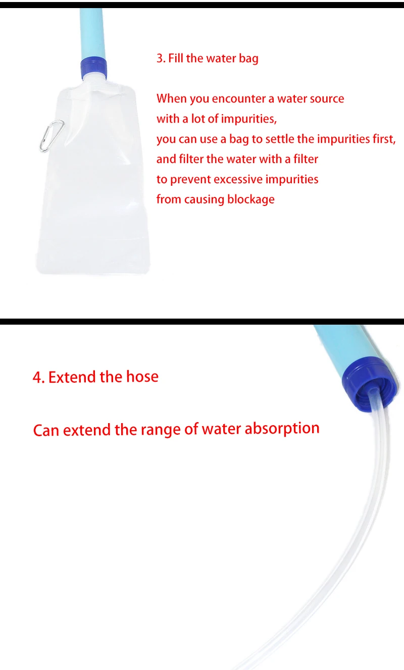 Description Picture 6 of itemCamping Portable Purifier Emergency direct drinking water filtering tool Disinfection individual water purifier Portable filter