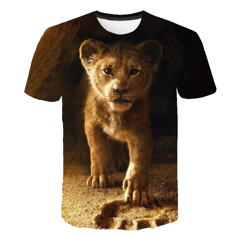 Новинка 2019 года детская одежда с объемным рисунком из фильма glory kingdom King Lion Simba