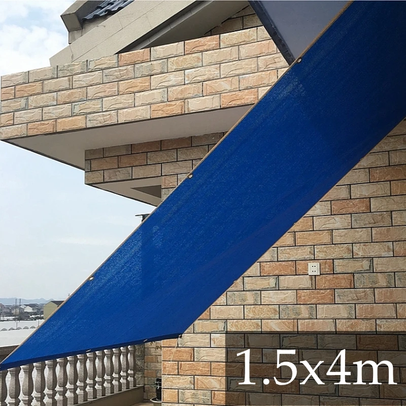 1.5x4m Красный синий серый солнцезащитный тент сетка солнцезащитный Кемпинг укрытие сад патио бассейн тент Окно тент парус тент солнцезащитный навес парус тент - Цвет: 1.5x4m