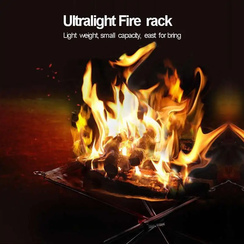 Charcoal Stove Fire-Frame Camping-Tools Portable Wood Outdoor Fast-Heating Pit-Stand