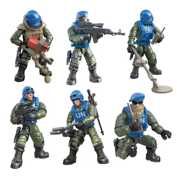 

Mini Soldier Set United Nations peacekeeping force Figurines with Building Blocks Gun Army sets model Model Dolls bricks kit