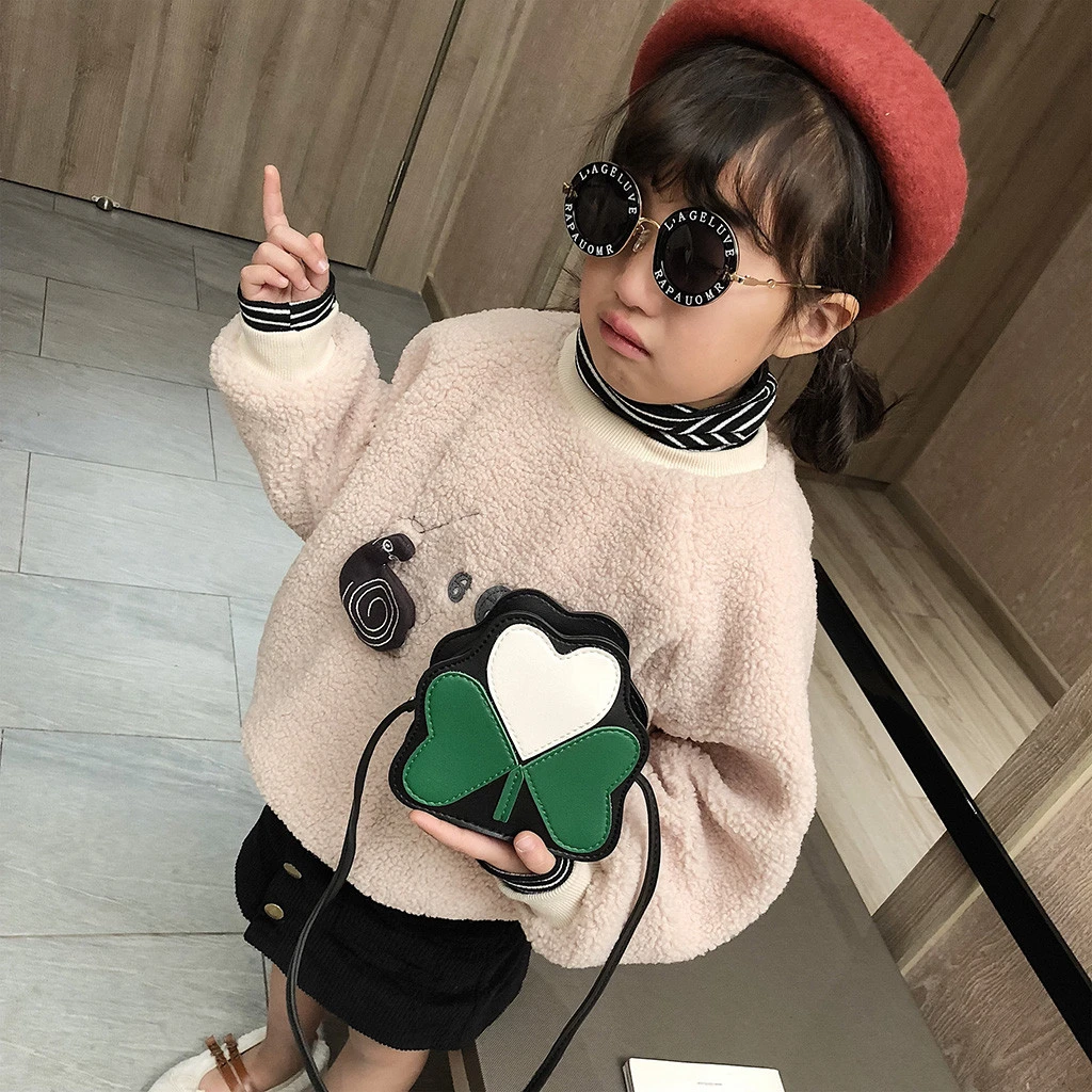 2019 Girl Backpacks Coin Purse Handbag Children Wallet Small Kids Shoulder Handbag Crossbody Purse Money Baby Heart Bags 823