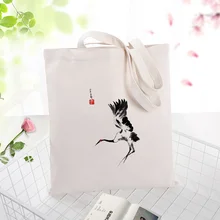 Китайские элементы холщовые сумки вместительная сумка для покупок сумка ежедневного использования текста DIY пользовательский принт Логотип эко многоразовая утилизация