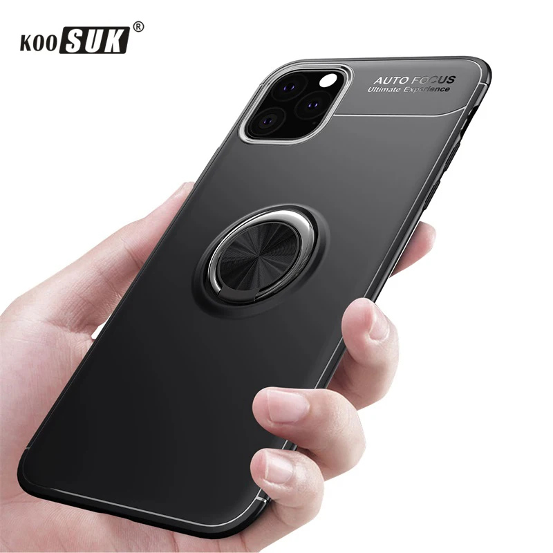 

Luxury Phone Case For iPhone 11 Pro Max Coque Soft Silicone Rotating Car Magnetic Bracket Cover For iPhone 11 Pro Max Phone Bag
