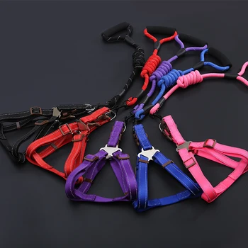 

Dog Leash with Strap and Collar 3 Sets Pet Supplies Adjustable Belt Reflective Color Handle Dog Leashes for Small and Large Dogs