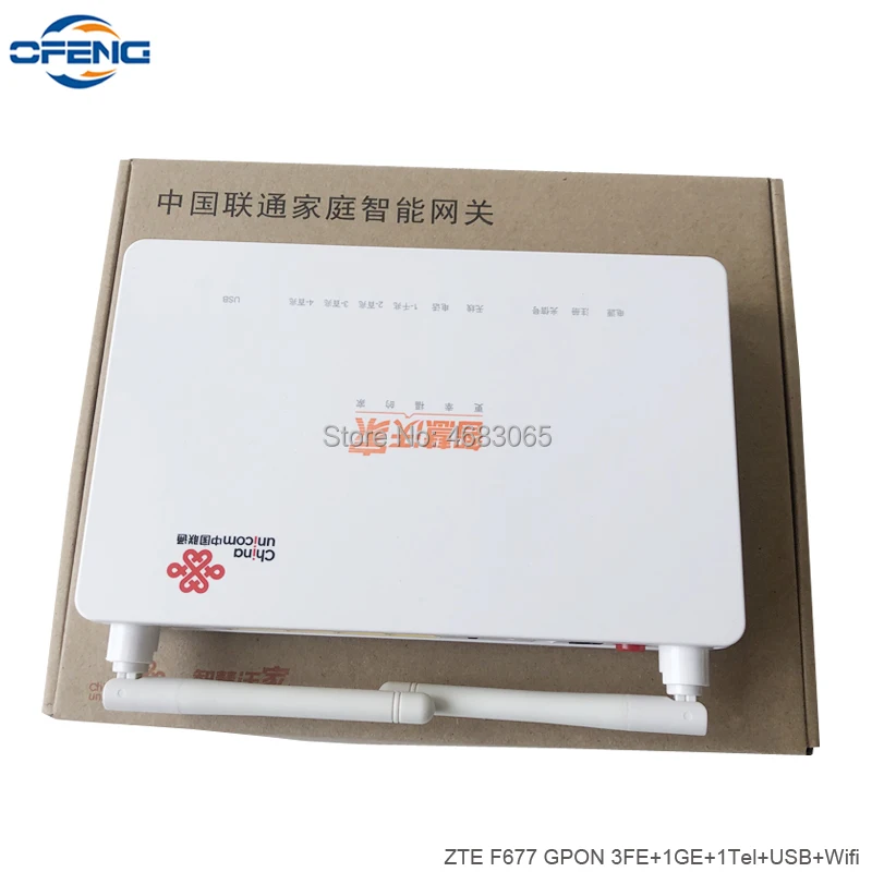 40 шт. zte GPON ONU zte F677 волоконно-оптический маршрутизатор 3FE + 1GE + 1Tel + USB + Wifi новая функция zte F663N, без коробки и вилки питания