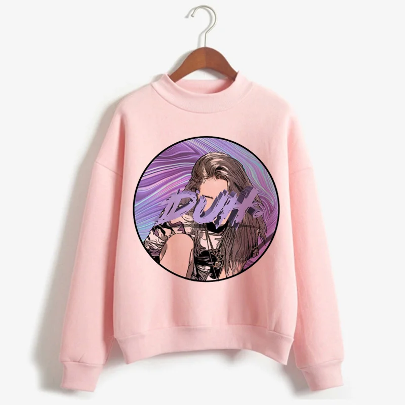 Billie Eilish Harajuku Забавный мультфильм водолазка толстовки для женщин осень зима теплый Bad Guy Графический Свитшот хип хоп толстовка женская - Цвет: H1585