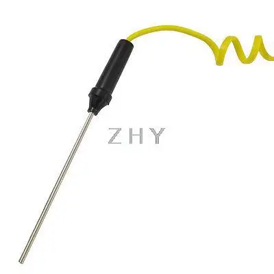 

80mm x 3mm Probe K Type 0-500C Temperature Range Coiled Thermocouple 1.5M