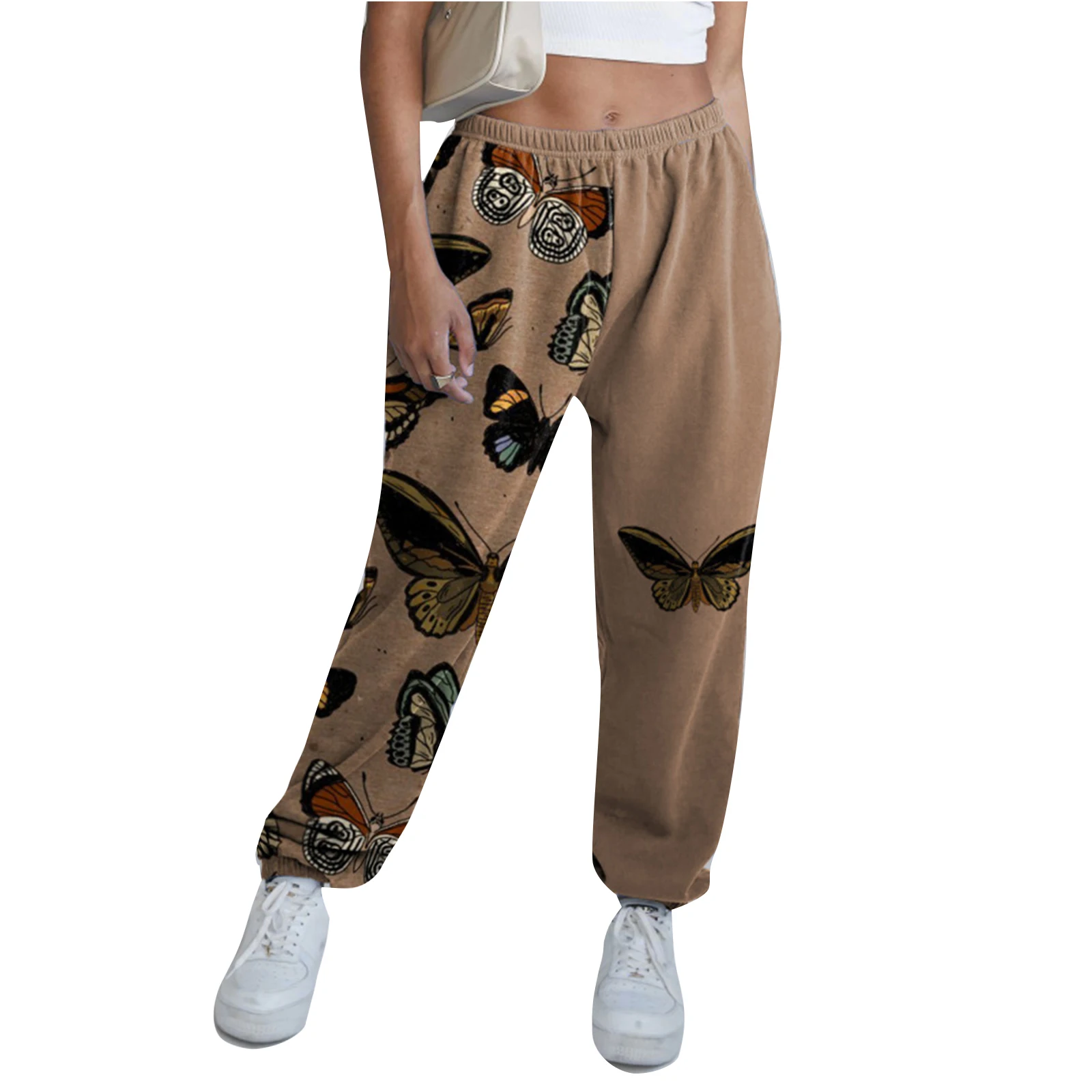 

4 Styles Women Loose Fashion Pants Ladies Printed High Waist Slimming Casual Party Street Jogger Trousers Outfits