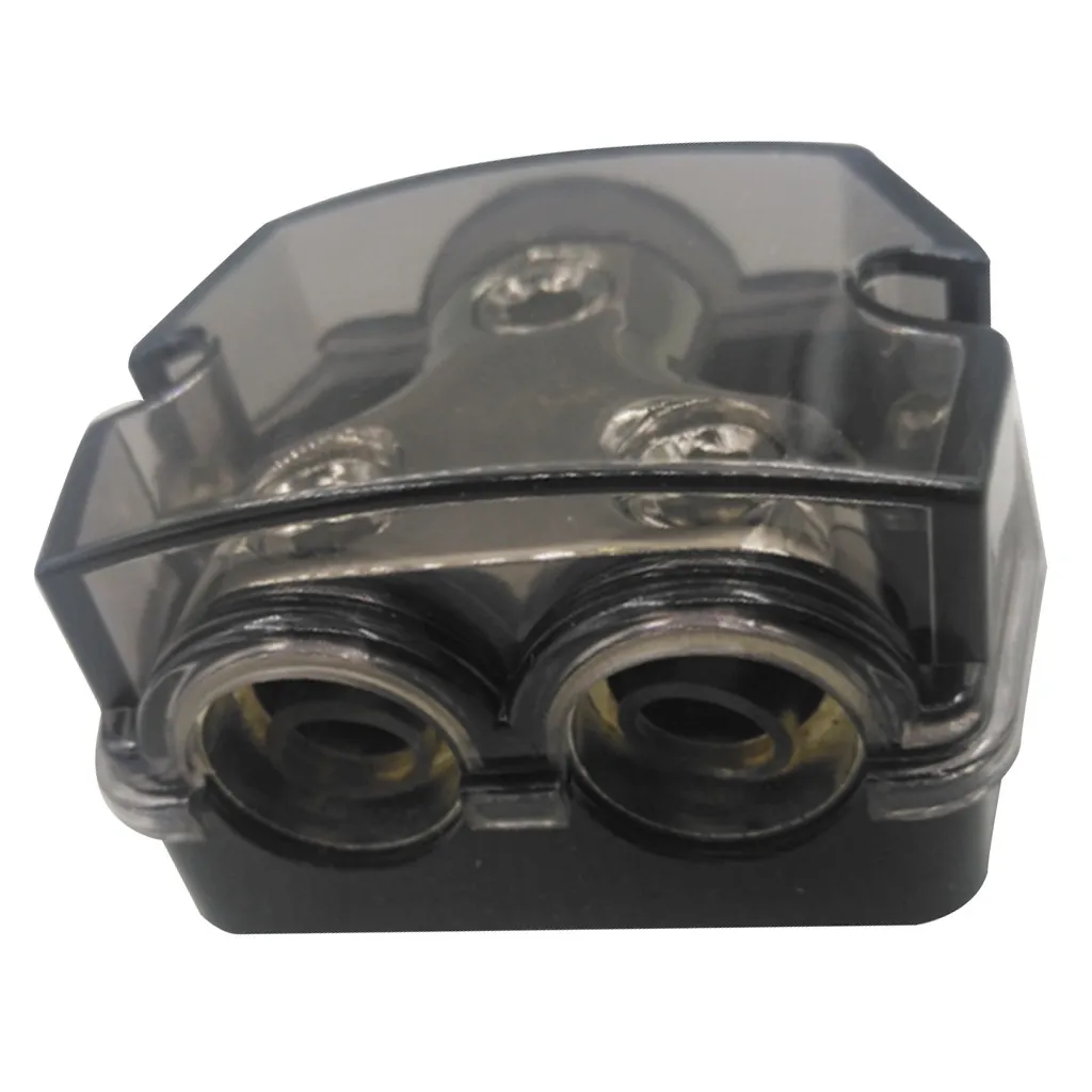 2-Way Power /Ground Wire Distribution Y-Block, 0-Gauge*1 Inputs 0-Gauge*2 Outputs