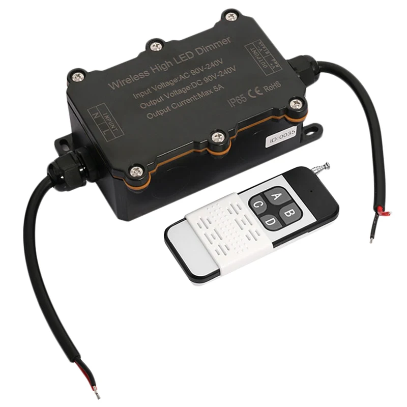 

1000W Rf 433Mhz Wireless High Voltage and High Power Waterproof Dimming Controller, for High Voltage Pwm Dimmable Led Light