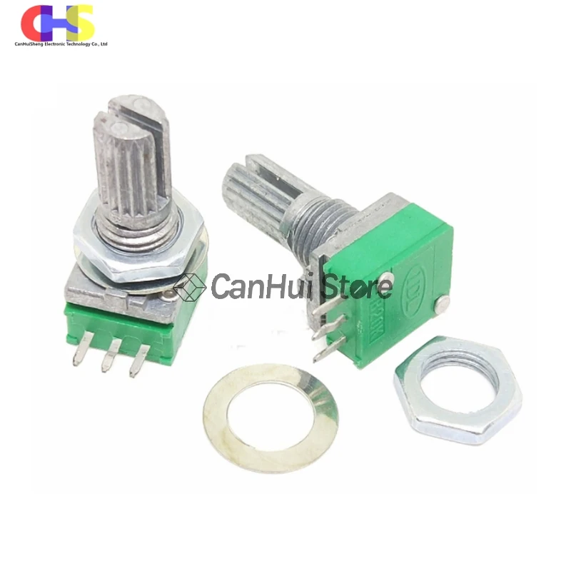 RV097NS 5K 10K 20K 50K 100K 500K with Switch Audio Shaft 15mm Amplifier Sealing Potentiometer RV097 3pin 5pin 6pin 8pin 5pcs,volume potentiometer