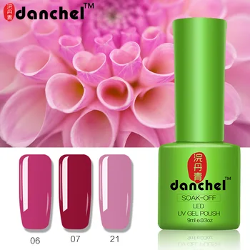 

Danchel 9ml Gel Varnish Nails Art Vernis UV LED Primer Semi Permanent LED Soak-Off Gel Lacquer Gel Nail Polish Base and Top Coat