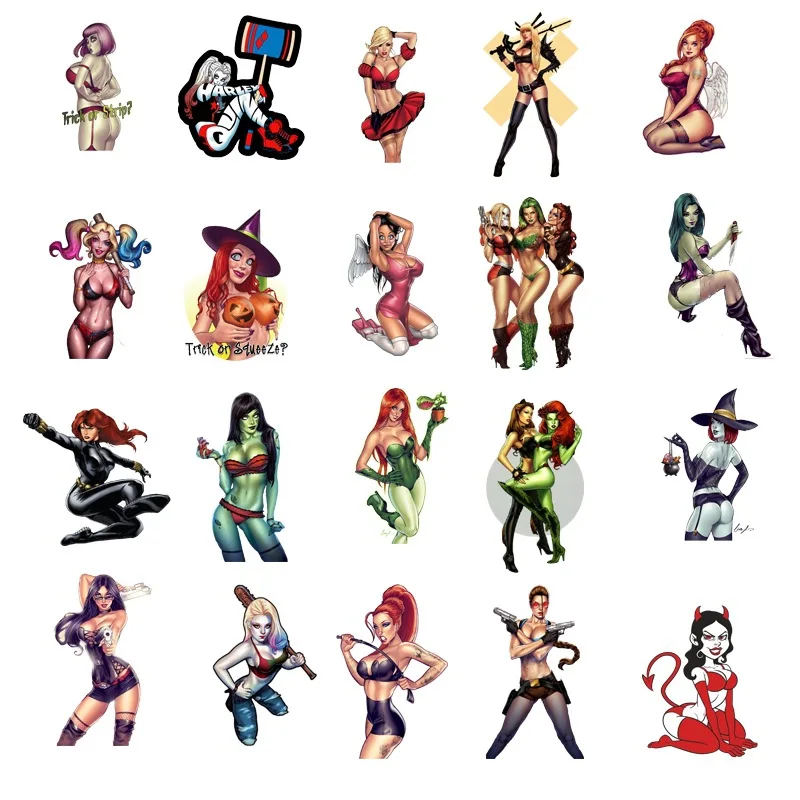 

stickers 50PCS Devil Girl Sexy Personality Car Sticker Suitcase Skateboard Computer Electric Vehicle Graffiti Sticker MTZ050-67