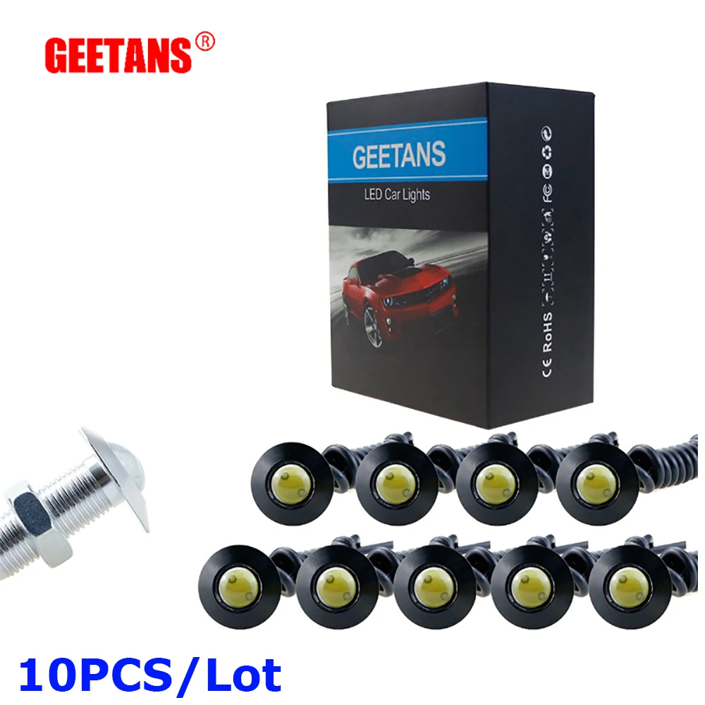 GEETANS DRL 10 шт. ультратонкие 2 3 см 12 в дневные ходовые огсветильник