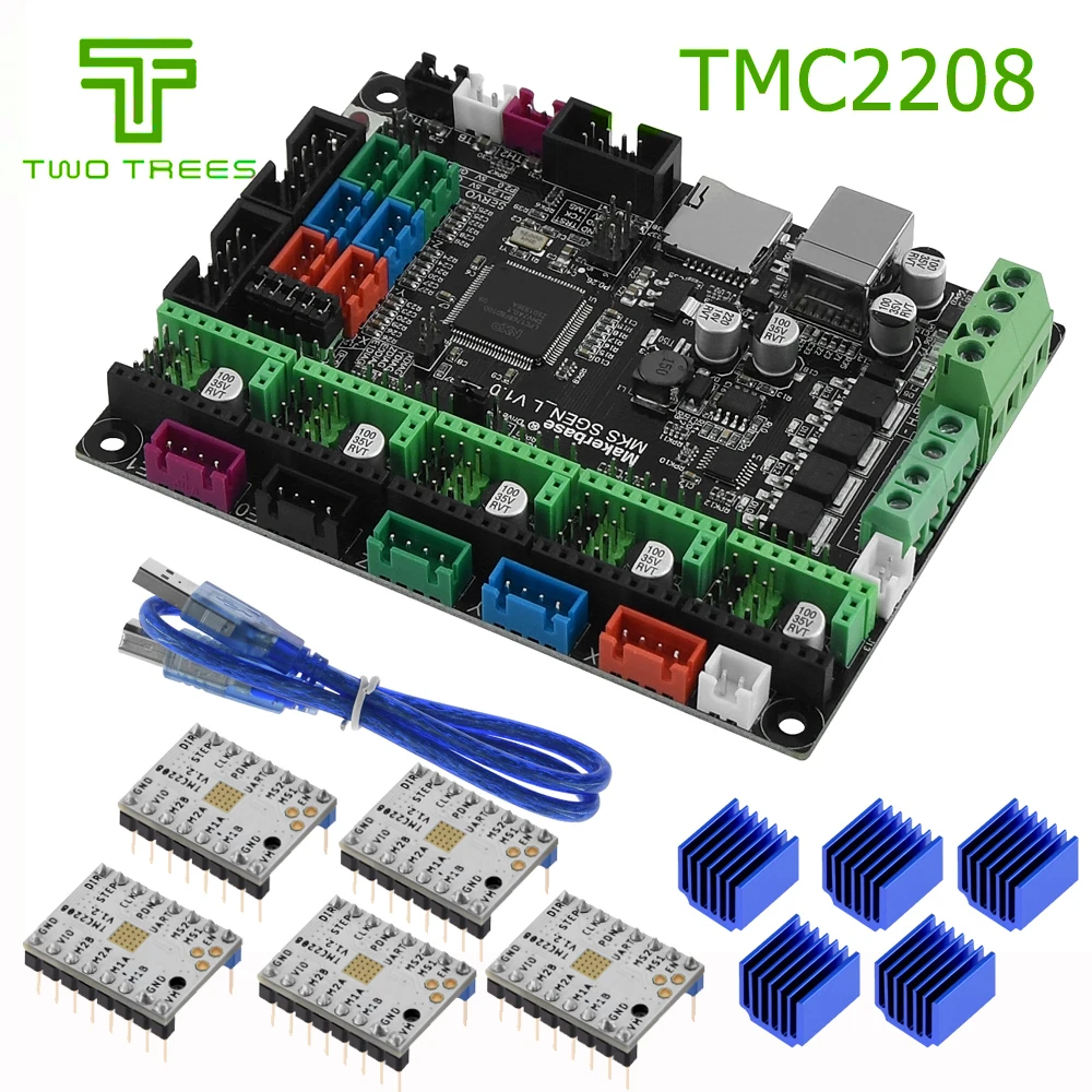 With TMC2208 white 3D-принтеры 32-битный МКС SGen_L smoothetheware и марлина 2,0 плата управления утверждения TMC2208, TMC2209 uart режим и TMC2130 spi режим - Цвет: With TMC2208 white