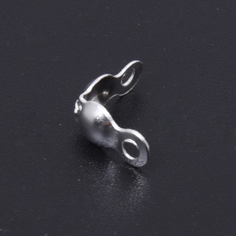200 PCS Silver Spherical Metal Buckle Packet Header 4 mm