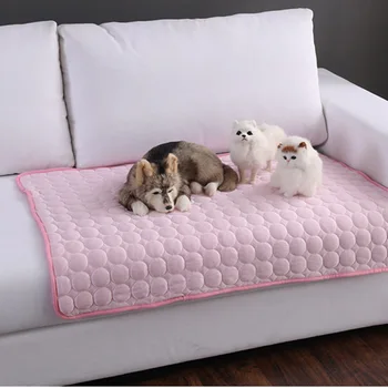 

Pet Supplies Cool Pads Ice Silk Cold Nest For Large Dogs Pet Mats Summer Cats Bed Dogs Sofa Cushions Pads Dog Cooling Basket