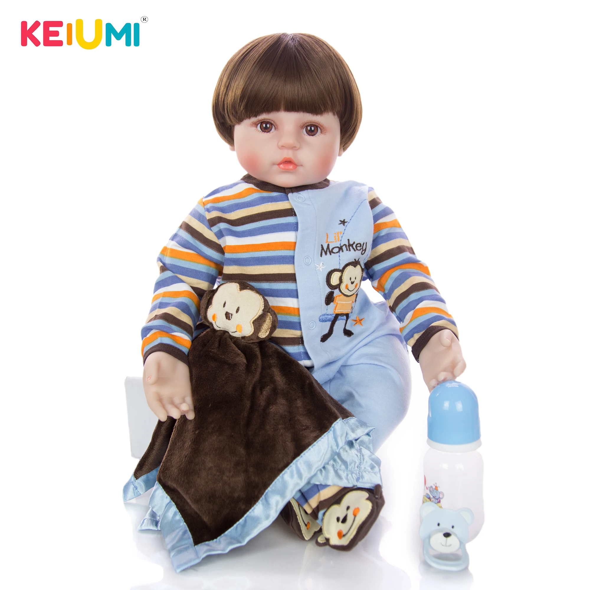 KEIUMI/горячая Распродажа кукла для новорожденных мальчиков 60 см реалистичные