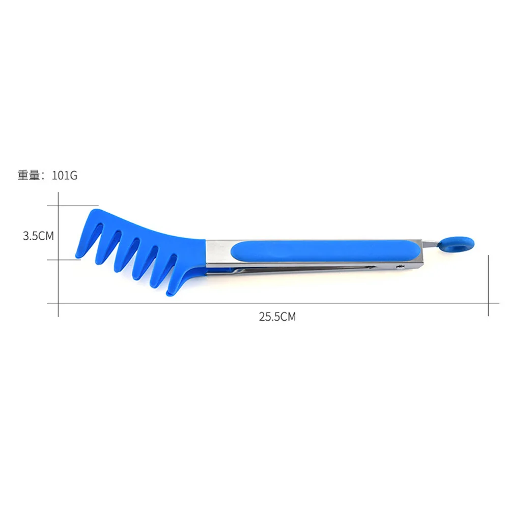 Food Grade Silicone Pasta Tongs Non-Slip Stainless Steel Food Tongs For Noodles Kitchen Tools BBQ Tools Accessories kitchen tools