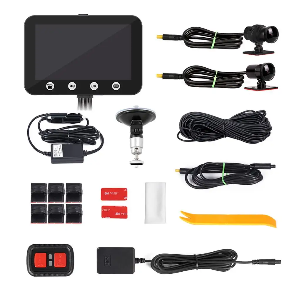 GPS Package SYS Dual 1080P Автомобильный видеорегистратор WiFi SONY IMX323 с 2 раздельными передними и задними видами ночного видения, водонепроницаемые камеры, видеорегистратор, видеорегистратор - Название цвета: GPS Package