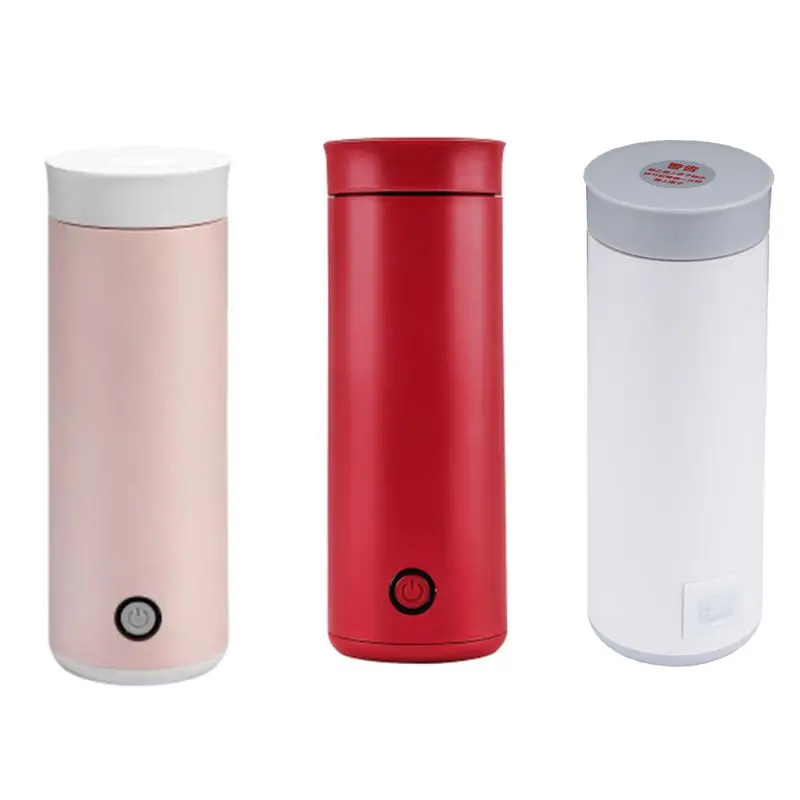 Portable Travel Electric Heating Bottle Water Cup Mini Smart Thermos Teapot