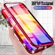Магнитный флип-чехол с адсорбцией на 360 ° для Xiaomi Redmi Note 7 5 6 K20 Pro металлический чехол для телефона s для Redmi 7A 6A K20 стеклянная задняя крышка