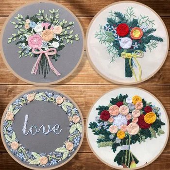 

Embroidery Kit For Beginners Thread Needlework Card With Pattern Cross Stitch Set DIY Handmade Embroidery Craft Home Decoration