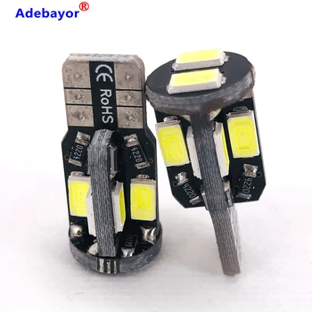 

White 12V 200pcs T10 led W5W T10 10smd 5630 5730 led Canbus NO ERROR Car Auto led Bulb Indicator Light Parking Lamps
