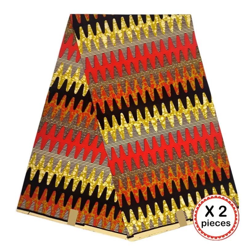 Африканская восковая ткань с принтом Анкара для шитья Анкара африканская ткань 12 ярдов Нигерия хлопок Гана ткань для платья 91022