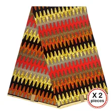 Африканская восковая ткань с принтом Анкара для шитья Анкара африканская ткань 12 ярдов Нигерия хлопок Гана ткань для платья 91022