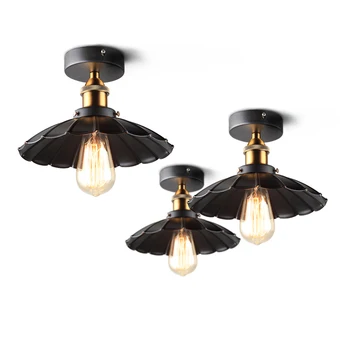 

Mount Jue Loft Designer Pavilion Lamp Continuous System Bedroom Restaurant Aisle Corridor Industry Single Head Small Black Skirt