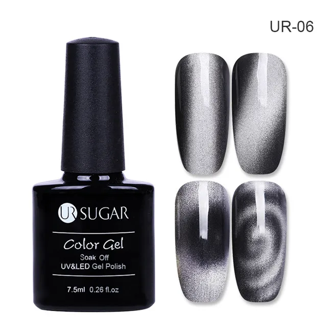 wide 6 Ur Sugar 7,5 мл 9D Гель-лак для ногтей с эффектом «кошачий глаз» лак Хамелеон для использования с магнитом УФ Гель-лак 5D Фиолетовый Синий замачиваемый УФ светодиодный Гель-лак для ногтей - Цвет: wide 6