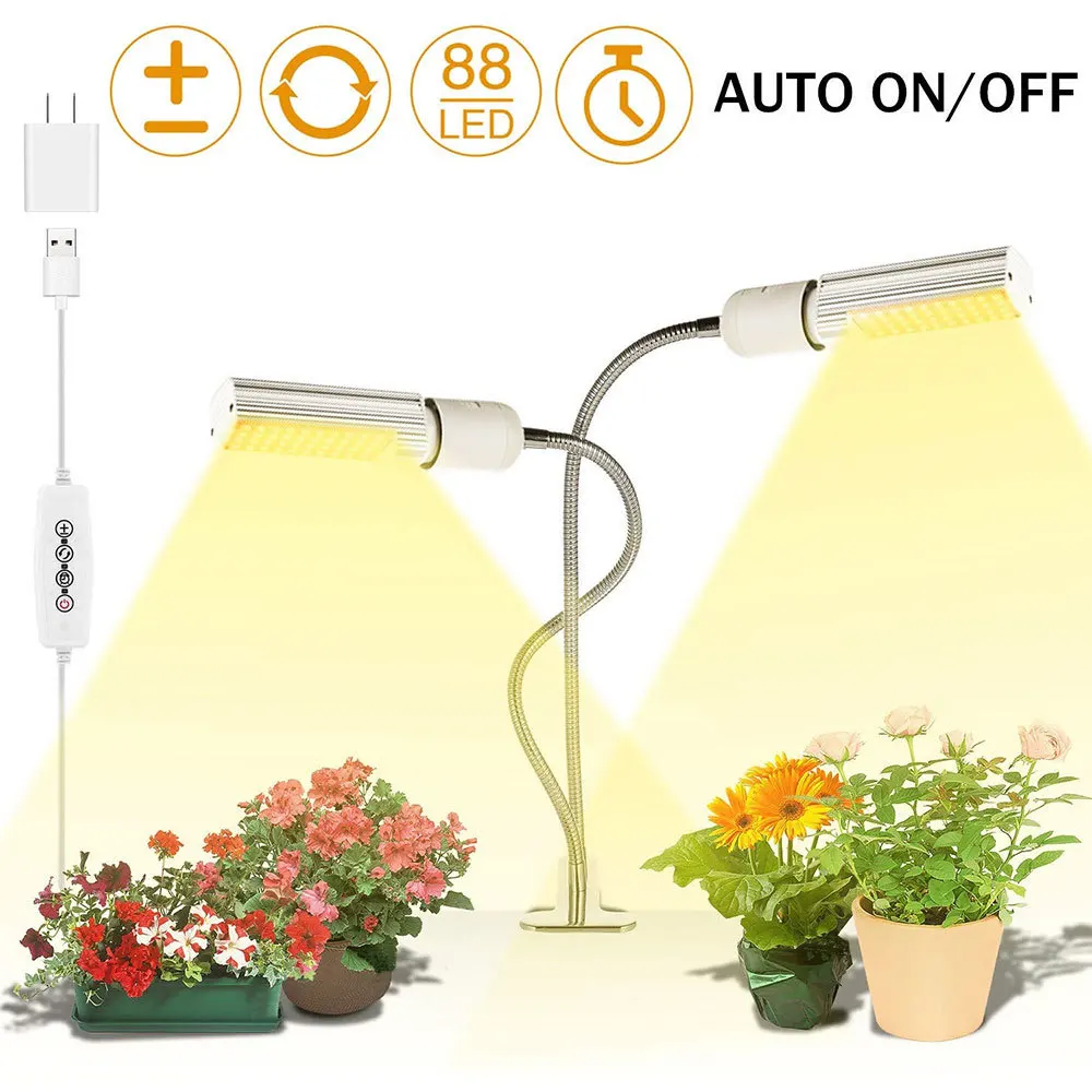 Лампа для растений 5 В USB с регулируемой яркостью полный спектр светодиодный светильник для выращивания растений лампа для внутреннего Тепличный цветок рассада - Испускаемый цвет: A1