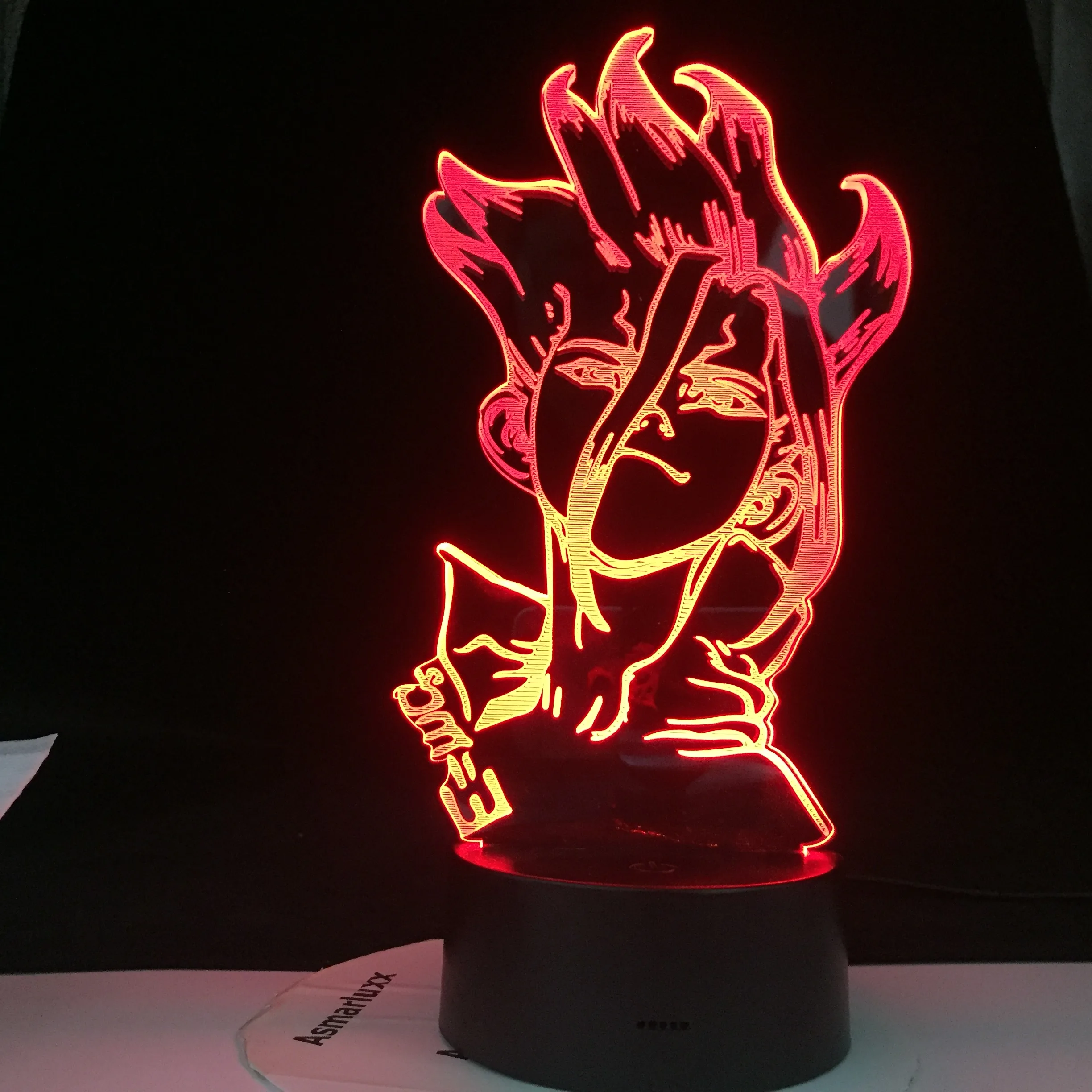 Anime Dr Steintisch 3d Lampe für Kinder Schlafzimmer Dekor Led Nachtlichtlampe 