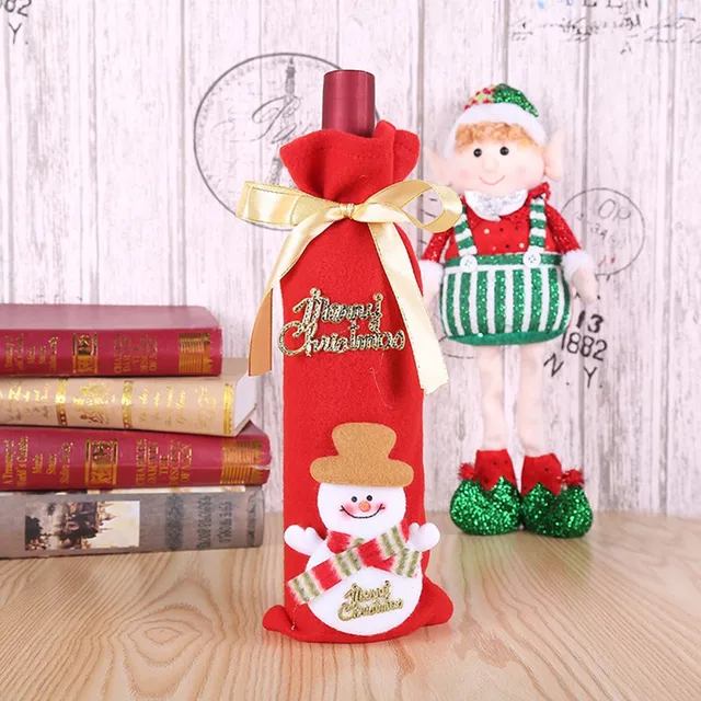 Karácsonyi Borosüveg Borító Dísz Ruhák Készlet Asztali Dekoráció 2022 Újévi Ajándék Noel Díszek Otthon - Image 3