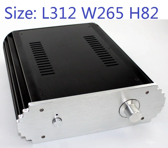 Curved Heat Sink Power Amplifier Chassis DIY DAC Decoder Shell Home Audio Aluminum Enclosure