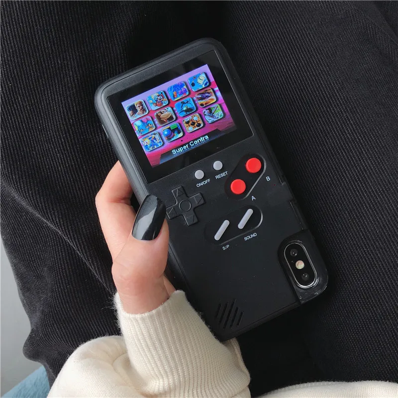Ретро чехол для телефона с 36 маленькими играми для iphone 11 pro max 6s 7 8 Plus полноцветный дисплей чехол для телефона XS XR