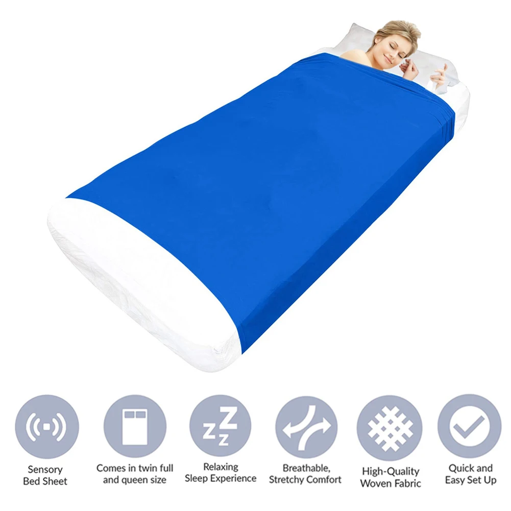 Sensory Bed Sheet Breathable Compression Sheet Alternative To Weighted