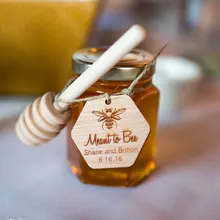 Деревянные бирки пчелы на заказ, этикетки лазерной резки, персонализированные подарочные бирки, деревянные бирки