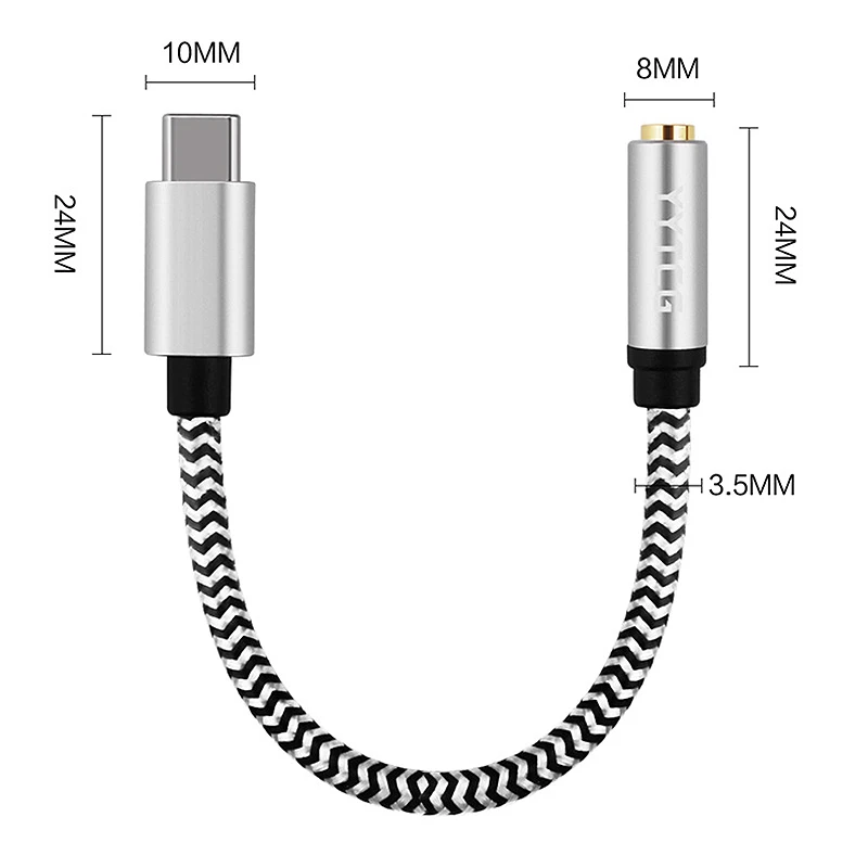 YYTCG USB C to 3 5mm Headphone Adapter Headphone Jack Adapter Type C to 3 5mm o Cable