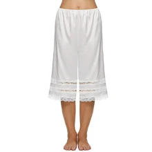 Женские брюки летние повседневные кружевные однотонные штаны для сна средней длины домашние штаны