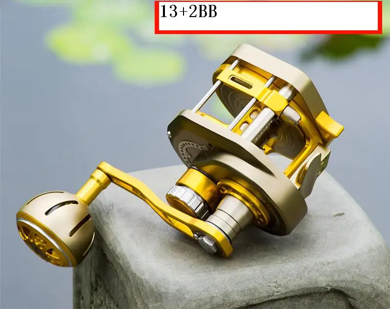 13+2BB 6.3:1 Fishing Reel Automatic Line Guide Saltwater Boat Spinning Reel Slow Fast CNC Aluminium Full Metal Baitcasting Reel