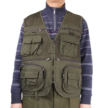 Men Casual Mesh Waistcoat Labor Safety Waistcoat zhan di ji pu Waistcoat Men's Summer Fishing Outdoor Waistcoat