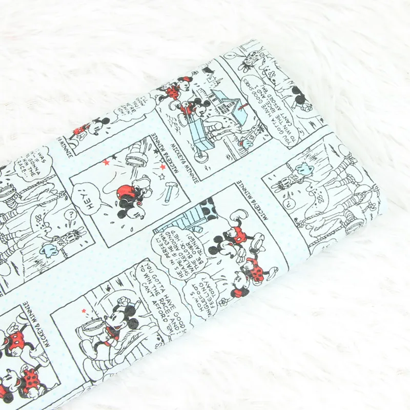 Полметра хлопок seer sucker ткань с милым мультяшным принтом, ручная работа DIY Одежда Платье швейный материал CR-145