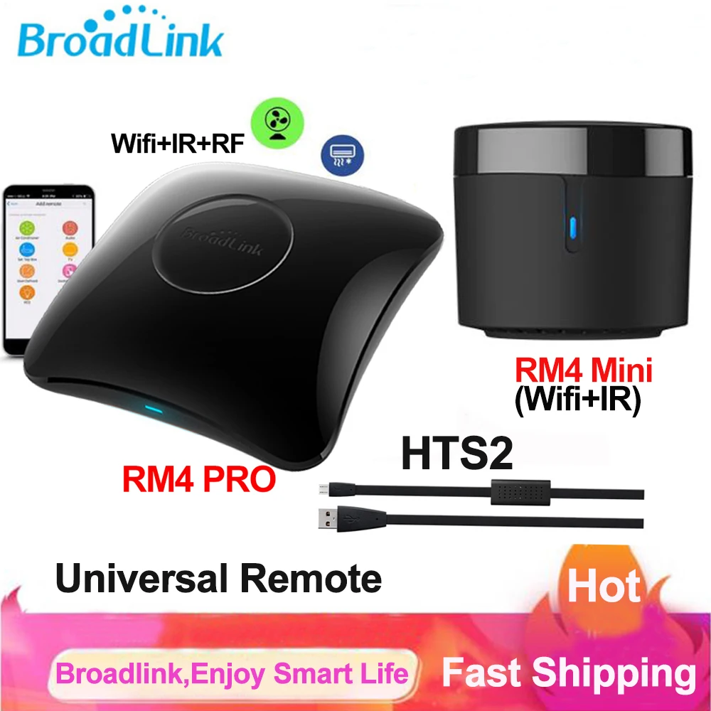 Универсальный Смарт пульт дистанционного управления Broadlink RM4 PRO Wifi IR RF Mini Smart Home TV HTS2 через приложение