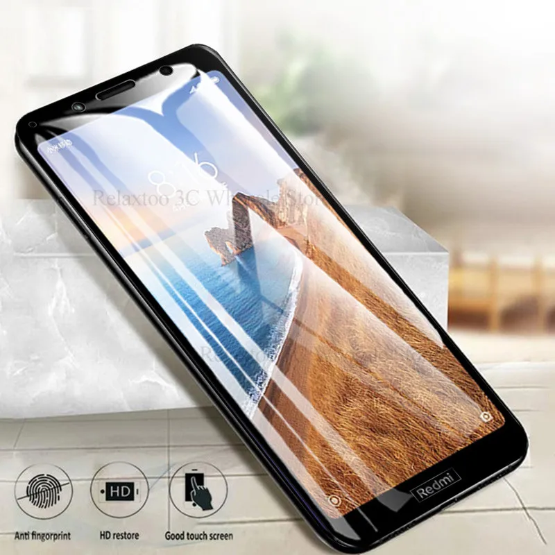 Стекло Hacrin для телефона Xiaomi Redmi 7A закаленное стекло с полным покрытием