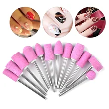 12 шт. керамические сверла для ногтей, электрические маникюрные головки, сменное устройство для маникюр; педикюр; полировка, фрезы, пилки для ногтей