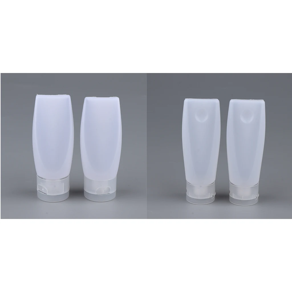 10 Pieces Leakproof Sample Bottles Reusable Cometics Vials Plastic Flip Cap Squeeze Tubes (25g/60g)